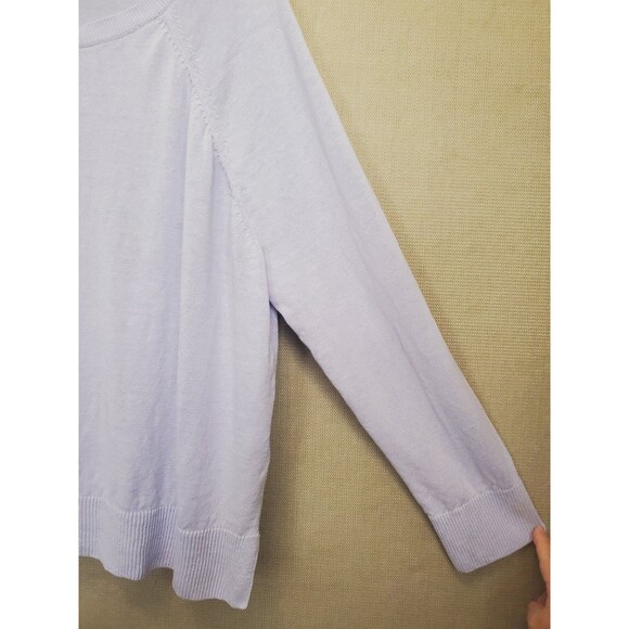 Eileen Fisher Purple Organic Linen/Cotton Long Sleeve Pullover Sweater Size XL - Picture 2 of 5